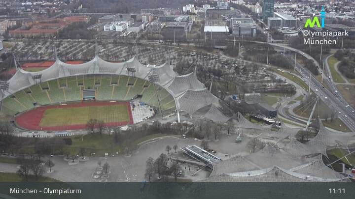 Archiv Foto Webcam München: Blick über den Olympiapark
