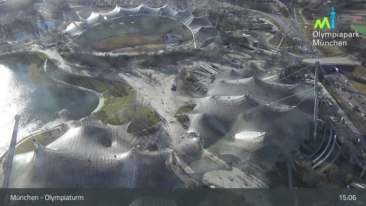 Archiv Foto Webcam München: Blick über den Olympiapark