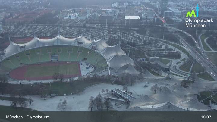 Archiv Foto Webcam München: Blick über den Olympiapark