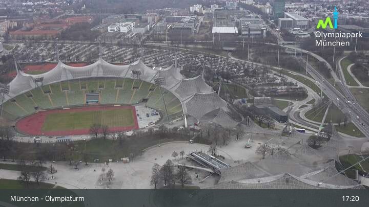 Archiv Foto Webcam München: Blick über den Olympiapark