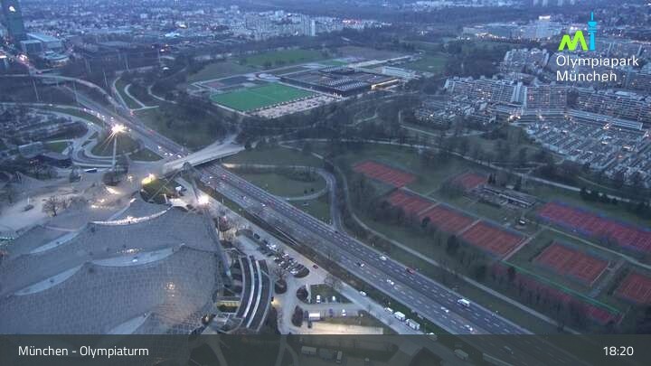 Archiv Foto Webcam München: Blick über den Olympiapark