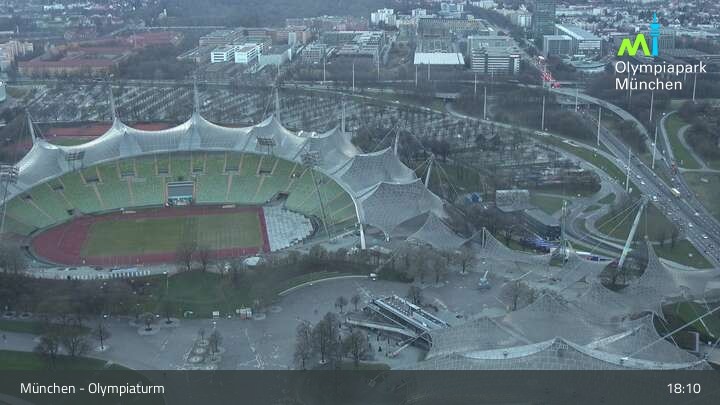 Archiv Foto Webcam München: Blick über den Olympiapark