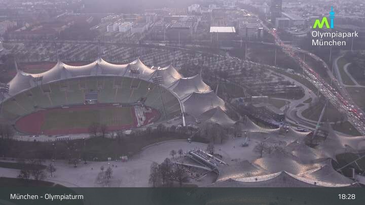 Archiv Foto Webcam München: Blick über den Olympiapark