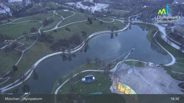 Archiv Foto Webcam München: Blick über den Olympiapark