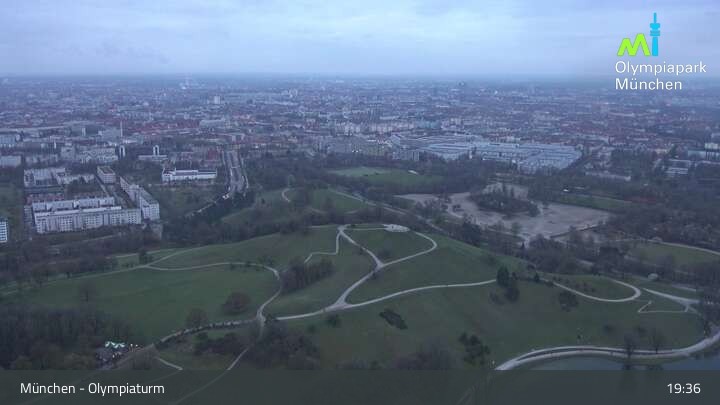 Archiv Foto Webcam München: Blick über den Olympiapark