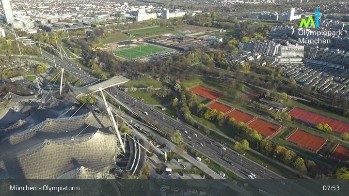 Archiv Foto Webcam München: Blick über den Olympiapark