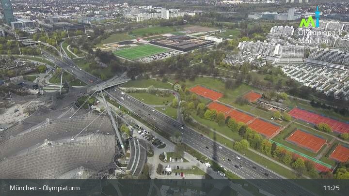 Archiv Foto Webcam München: Blick über den Olympiapark