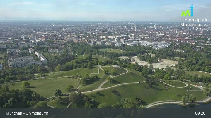Archiv Foto Webcam München: Blick über den Olympiapark