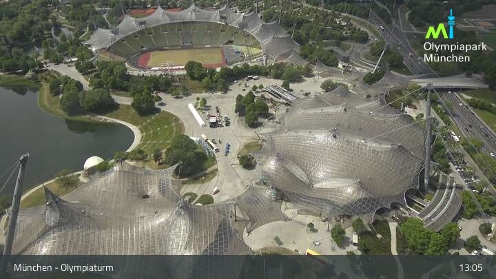 Archived image Webcam View over the Olympic Park Munich