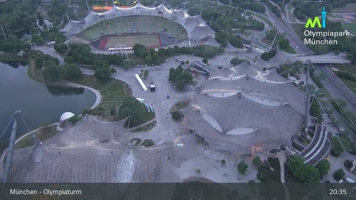 Archiv Foto Webcam München: Blick über den Olympiapark