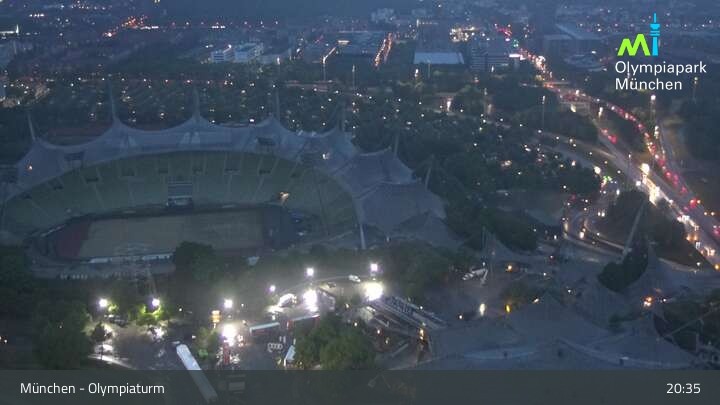 Archiv Foto Webcam München: Blick über den Olympiapark