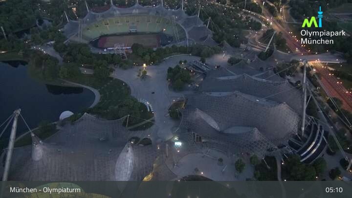 Archiv Foto Webcam München: Blick über den Olympiapark