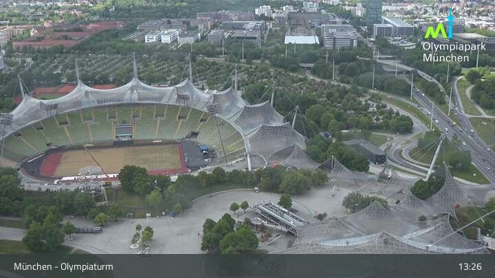 Archiv Foto Webcam München: Blick über den Olympiapark