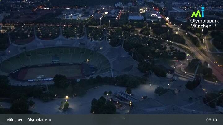Archiv Foto Webcam München: Blick über den Olympiapark