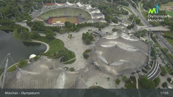 Archiv Foto Webcam München: Blick über den Olympiapark