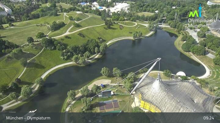 Archiv Foto Webcam München: Blick über den Olympiapark