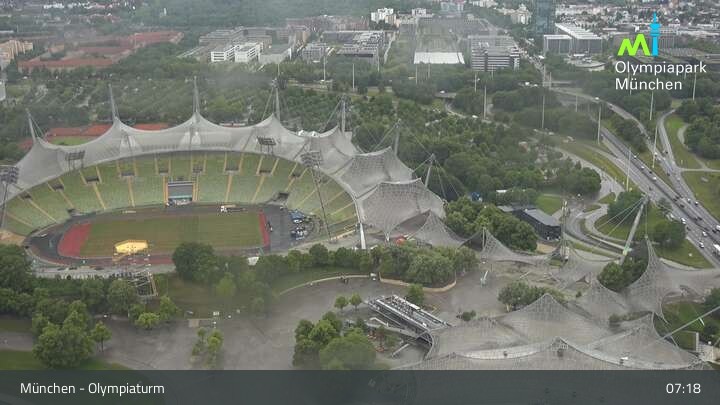 Archiv Foto Webcam München: Blick über den Olympiapark
