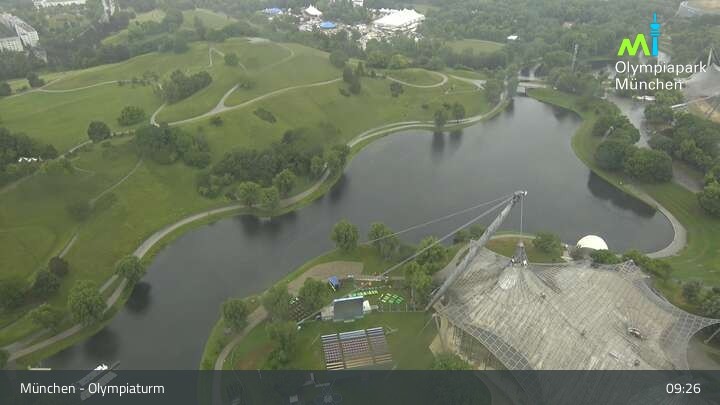 Archiv Foto Webcam München: Blick über den Olympiapark
