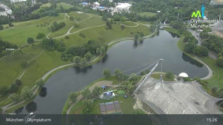 Archiv Foto Webcam München: Blick über den Olympiapark