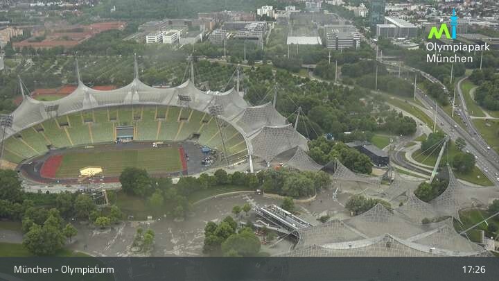 Archiv Foto Webcam München: Blick über den Olympiapark