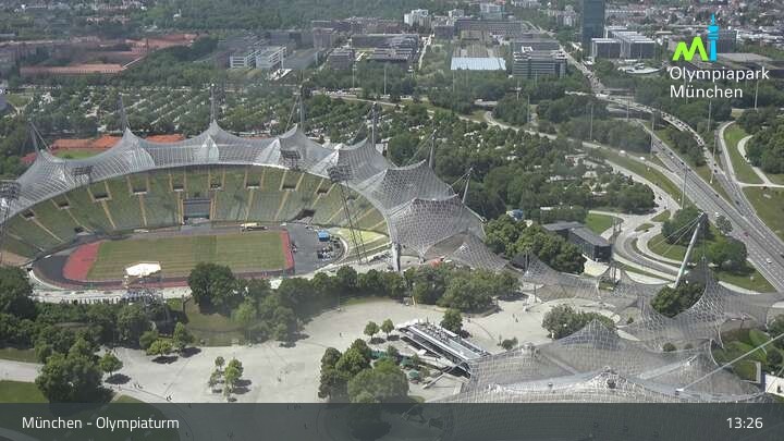 Archiv Foto Webcam München: Blick über den Olympiapark