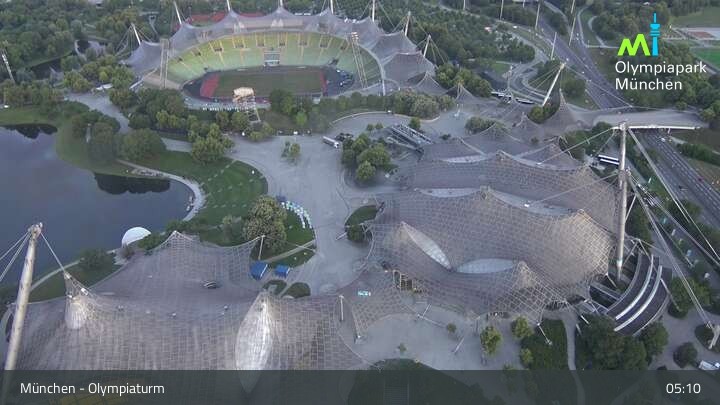 Archiv Foto Webcam München: Blick über den Olympiapark