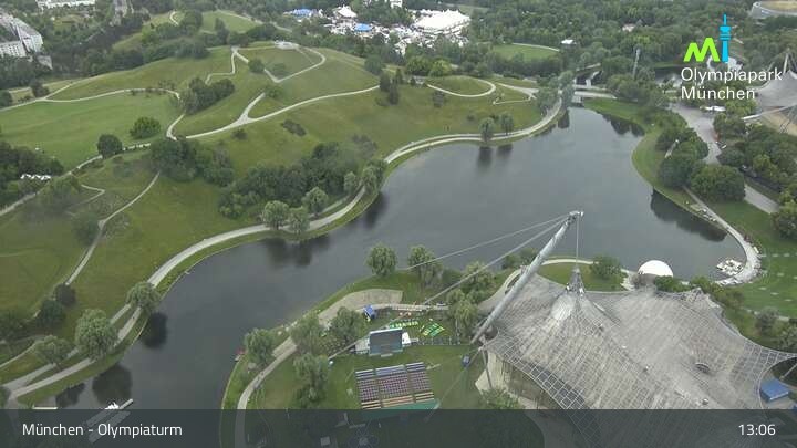 Archiv Foto Webcam München: Blick über den Olympiapark