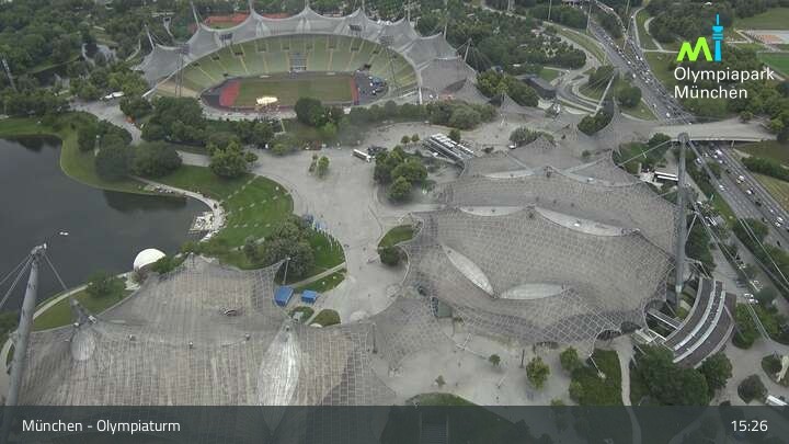 Archiv Foto Webcam München: Blick über den Olympiapark