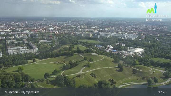 Archiv Foto Webcam München: Blick über den Olympiapark