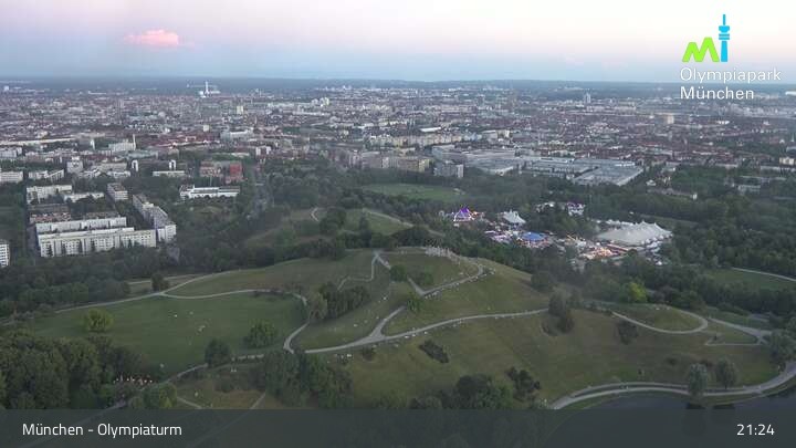 Archiv Foto Webcam München: Blick über den Olympiapark