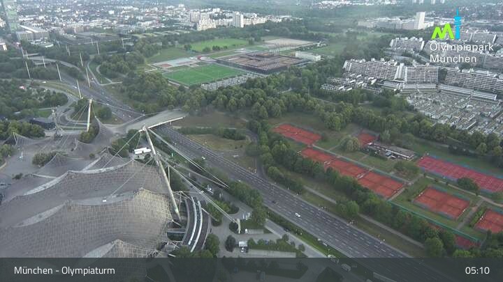 Archiv Foto Webcam München: Blick über den Olympiapark