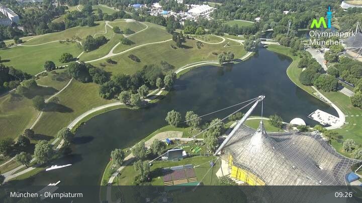 Archiv Foto Webcam München: Blick über den Olympiapark