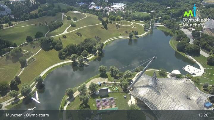 Archiv Foto Webcam München: Blick über den Olympiapark