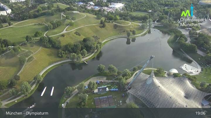Archiv Foto Webcam München: Blick über den Olympiapark