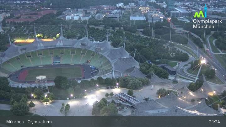 Archiv Foto Webcam München: Blick über den Olympiapark