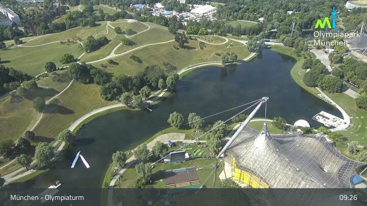 Archiv Foto Webcam München: Blick über den Olympiapark