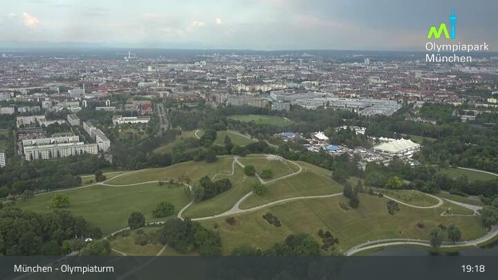Archiv Foto Webcam München: Blick über den Olympiapark