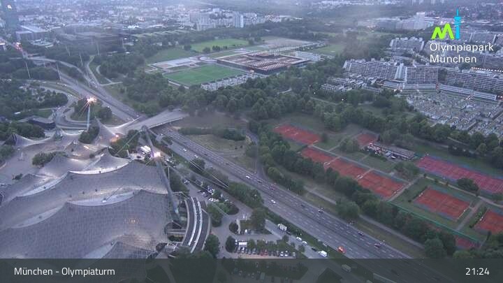 Archiv Foto Webcam München: Blick über den Olympiapark