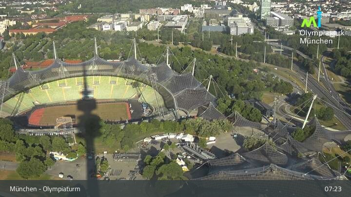 Archiv Foto Webcam München: Blick über den Olympiapark
