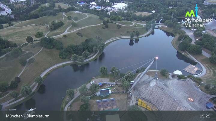 Archiv Foto Webcam München: Blick über den Olympiapark