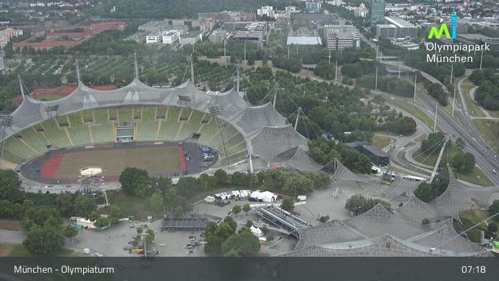 Archiv Foto Webcam München: Blick über den Olympiapark