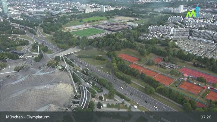 Archiv Foto Webcam München: Blick über den Olympiapark