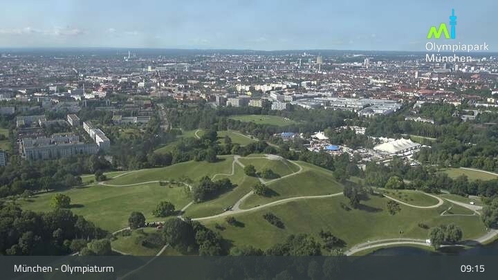 Archiv Foto Webcam München: Blick über den Olympiapark
