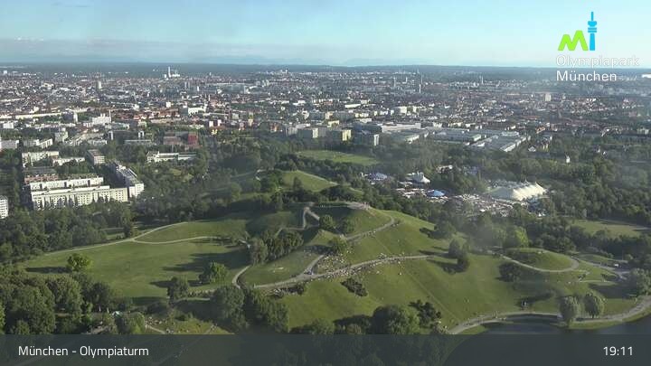 Archiv Foto Webcam München: Blick über den Olympiapark