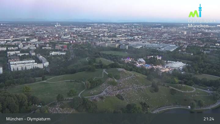 Archiv Foto Webcam München: Blick über den Olympiapark