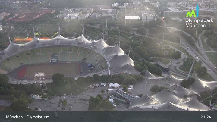 Archiv Foto Webcam München: Blick über den Olympiapark