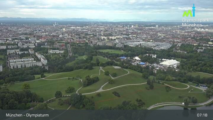 Archiv Foto Webcam München: Blick über den Olympiapark