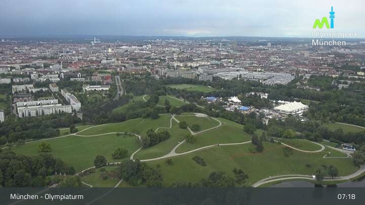 Archiv Foto Webcam München: Blick über den Olympiapark