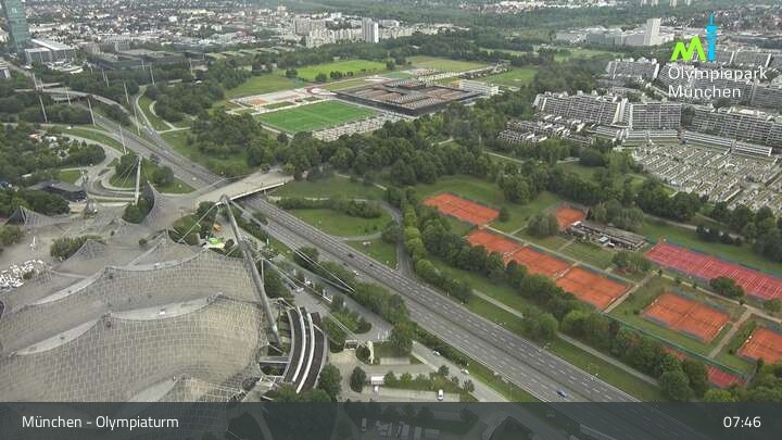 Archiv Foto Webcam München: Blick über den Olympiapark