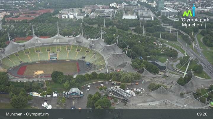 Archiv Foto Webcam München: Blick über den Olympiapark